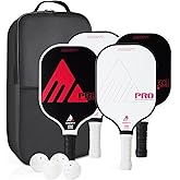 AOBORTY Pickleball Paddles 4 Pack - USAPA Light Graphite Premium Rackets Fiber Face & Polymer Honeycomb Core Pickleball Set with 4 Outdoor Indoor Balls Including Portable Carry Bag