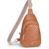 Crossbody Bags for Women Anti Theft Small Sling Handbag with Zipper Lock Vegan Leather RFID Blocking Chest Pure