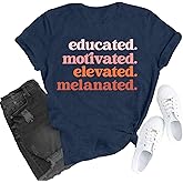 Womens Juneteenth Shirt It's The Melanin for Me T-Shirt African American Women Crew Short Sleeve Tops