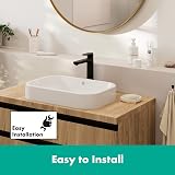 Hansgrohe Vernis Blend Basin Tap 190 Matt Black without waste set view 3