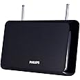 Philips Indoor TV Antenna, Perfect Home Decor, Digital, HDTV Antenna, Smart TV Compatible, 4K 1080P VHF UHF, 6Ft Coaxial Cable, Dipoles, Black, SDV1227B/27