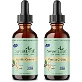 SweetLeaf Stevia Drops Liquid Sweetener, Vanilla Creme - 2 Fl Oz, Pack of 2 | Sweet Drops, Organic Stevia Leaf Extract, Zero Calorie, No Erythritol, Sugar Substitute, With Dropper
