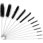 9.5 Inch Long Straw Cleaner Brush Set, 12 Pack Straw Pipe Cleaner Brush Set | Small Brushes For Cleaning Small Parts