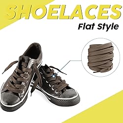 LUOFMISS 2 Pairs Flat Shoe Laces 5/16" Athletic