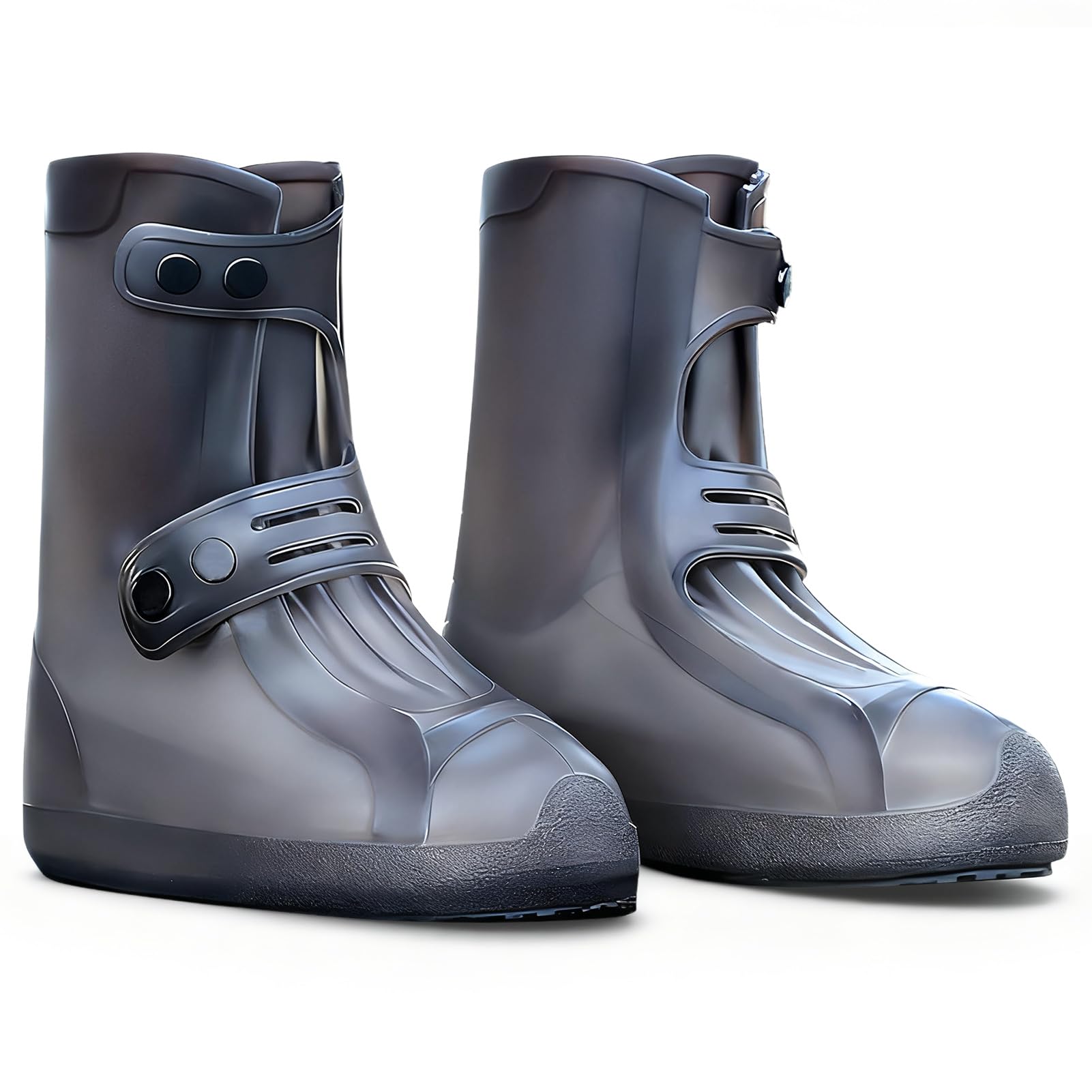HERCHR Waterproof Shoe Cover,Reusable Waterproof Shoe Covers for Men Women Boots Covers Rain Shoe Protector Footies Feet Gaiters Foldable Non Slip Shoe Protectors Boot Overshoes Rain Galoshes for Men