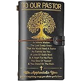 Hithespo Christmas Pastor Appreciation Gifts, Unique Pastor Gifts for Men, Pastor Leather Journal Notebook for Pastor Day, Minister's Gifts,Thank You Retirement Farewell Birthday Gifts for Pastor