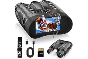 RUMYUMS 4K Night Vision Goggles for Kids, 36MP Full-Color Night Vision Binoculars with 1314FT Viewing Range, Infrared Illuminator, Photo & 4K Video Recording, 3.2" Screen and 4500mAh Rechargeable Battery