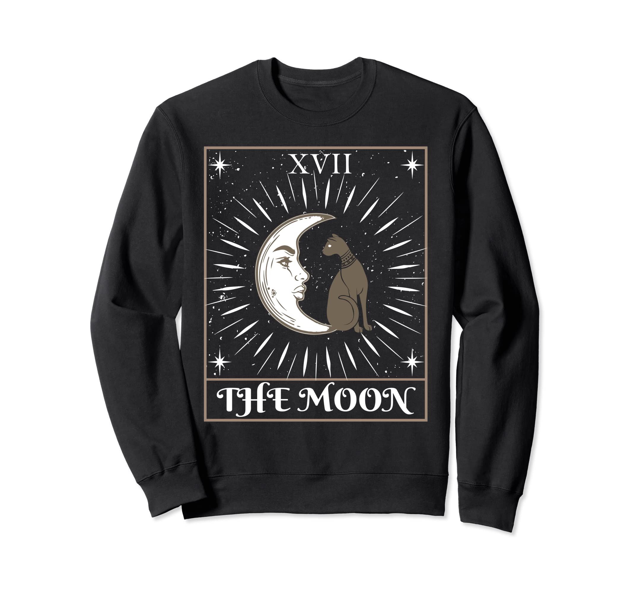 Tarot Card Crescent Moon Kitty Cat Dance Meow Cat Pet Animal Sweatshirt