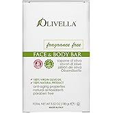 Bar Soap 100% Virgin Olive Oil Fragrance Free Olivella 3.5 oz Bar Soap
