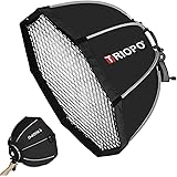 Triopo KS90 Portable Softbox 35in / 90cm Speedlite Octagon Umbrella Softbox with Honeycomb Grid Outdoor Flash SoftBox for God