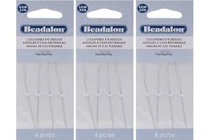 3-PACK - Beadalon Collapsible Eye Needles 2.5-Inch Fine 4/Pack
