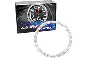 iJDMTOY Crystal Rhinestone Interior Dashboard Analog_Clock Surrounding Decoration Ring Trim Compatible with Porsche