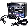 iJDMTOY 4pc Set 3W High Power LED Grille Mesh Mount Lighting Kit Compatible with Toyota FJ Cruiser 4Runner Tacoma etc., 6000K Xenon Projector Lens Spot Beam LED Lights