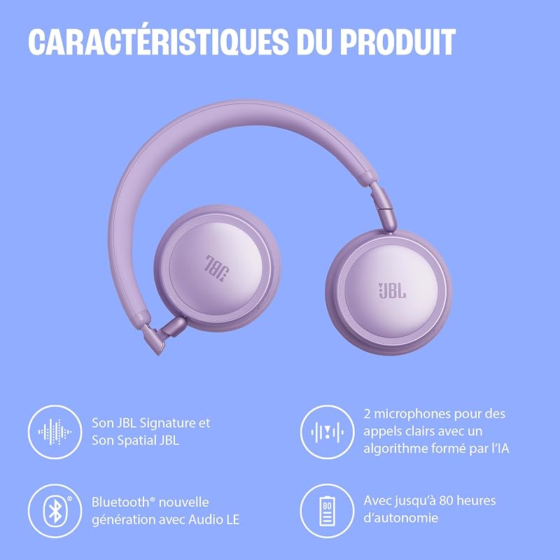 Live 680NC Casque Supra-Auriculaire sans Fil, Blanc