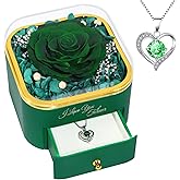 Beferr Birthday Gifts for Women Preserved Real Rose with Necklace Eternal Roses Forever Flowers for Delivery Prime Valentines Gifts for Her Mom Grandma Wife Sister Daughter from Husband