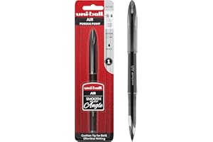 Uni-Ball Air in Black, 0.7mm Medium Rollerball Pens, Office Supplies, Fine Point, Smooth Writing