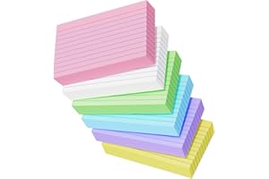300 Count Cue Cards 3x5 Index Cards Colored Flashcards for Studying 3 x 5 Inches Recipe Cards Lined Index Note Card Lined on 