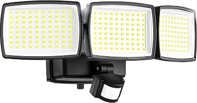 AIXPI Battery Powered Outdoor Security Lights 240 LED Motion Sensor 1500LM IP65