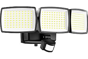 AIXPI Battery Powered Motion Sensor Outdoor Lights, 1500LM Flood Lights IP65 Waterproof Security Light Motion Detector Lights Wireless for Outside Yard 1Pack