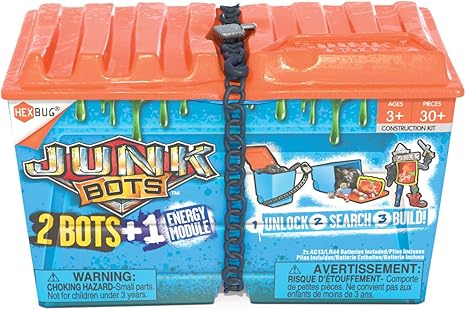 Amazon.com: HEXBUG JUNKBOTS - Alley Dumpster Assortment Kit - Surprise Toys in Every Box LOL with Boys and Girls - Alien Powered Toys for Kids - 24+ Pieces of Action Construction Figures -