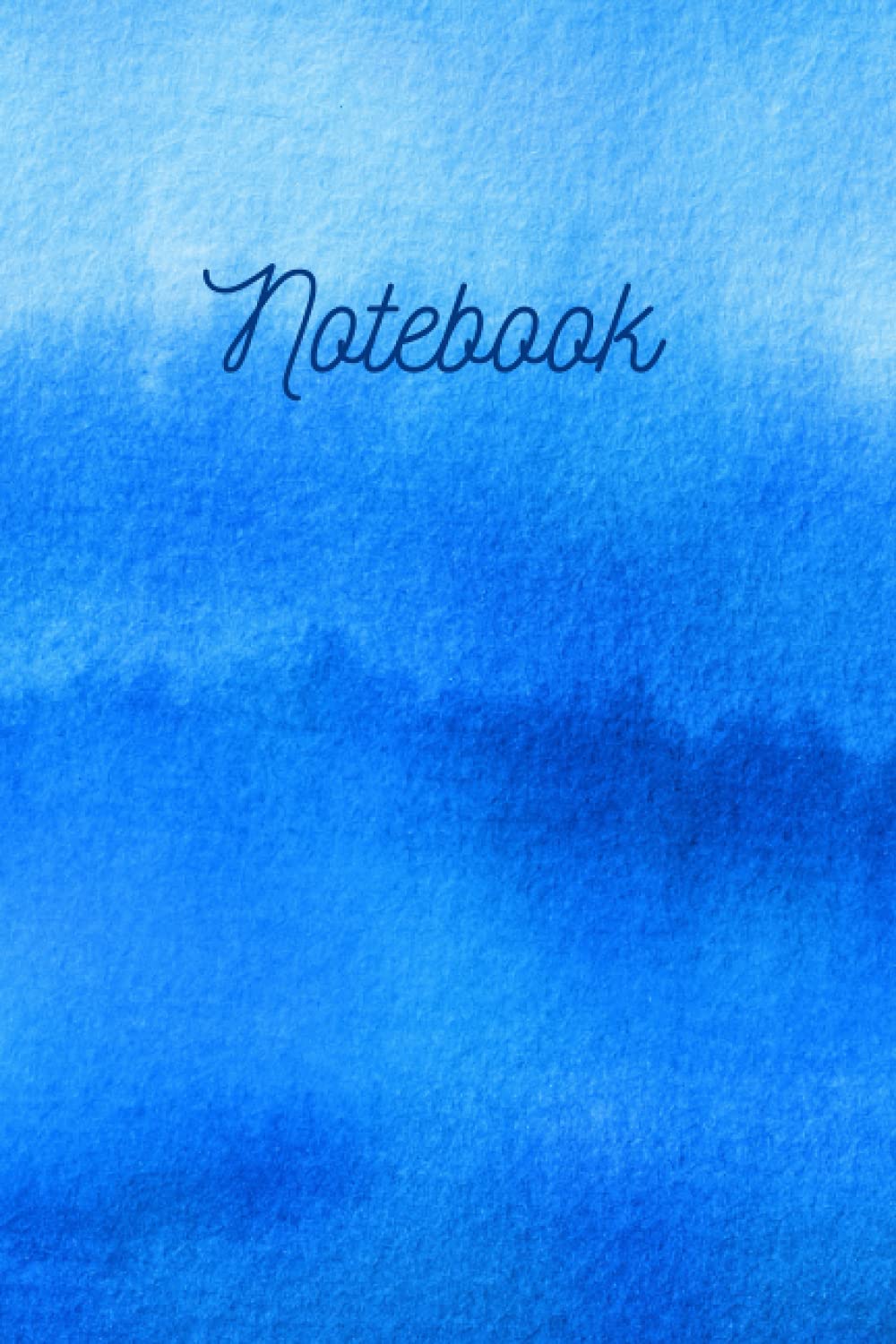 Notebook: Blue Water Color Cover , Waves Shape Cover , Notebook For Writing , Noting , Lined Paper , Abstract Colors Cover , ( 6 x 9 Inches ) , 100 Pages