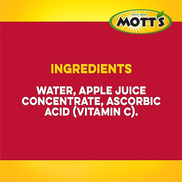 MOTT’S 100% ORIGINAL APPLE JUICE, 8 FL OZ BOTTLES, 6 PACK