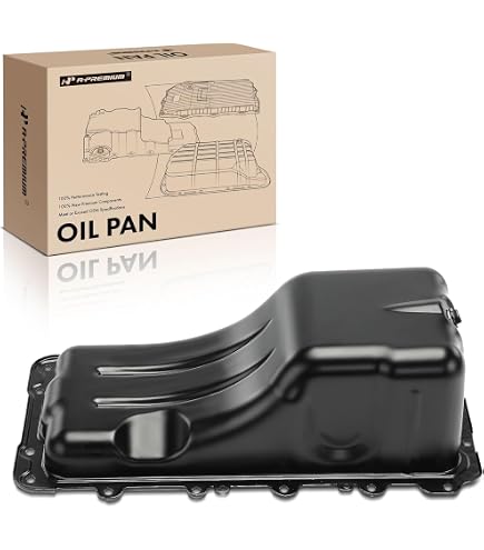 Engine Oil Pan For Ford F-150, Expedition & Navigator 4.6L 5.4L V8 - Black Steel Replacement