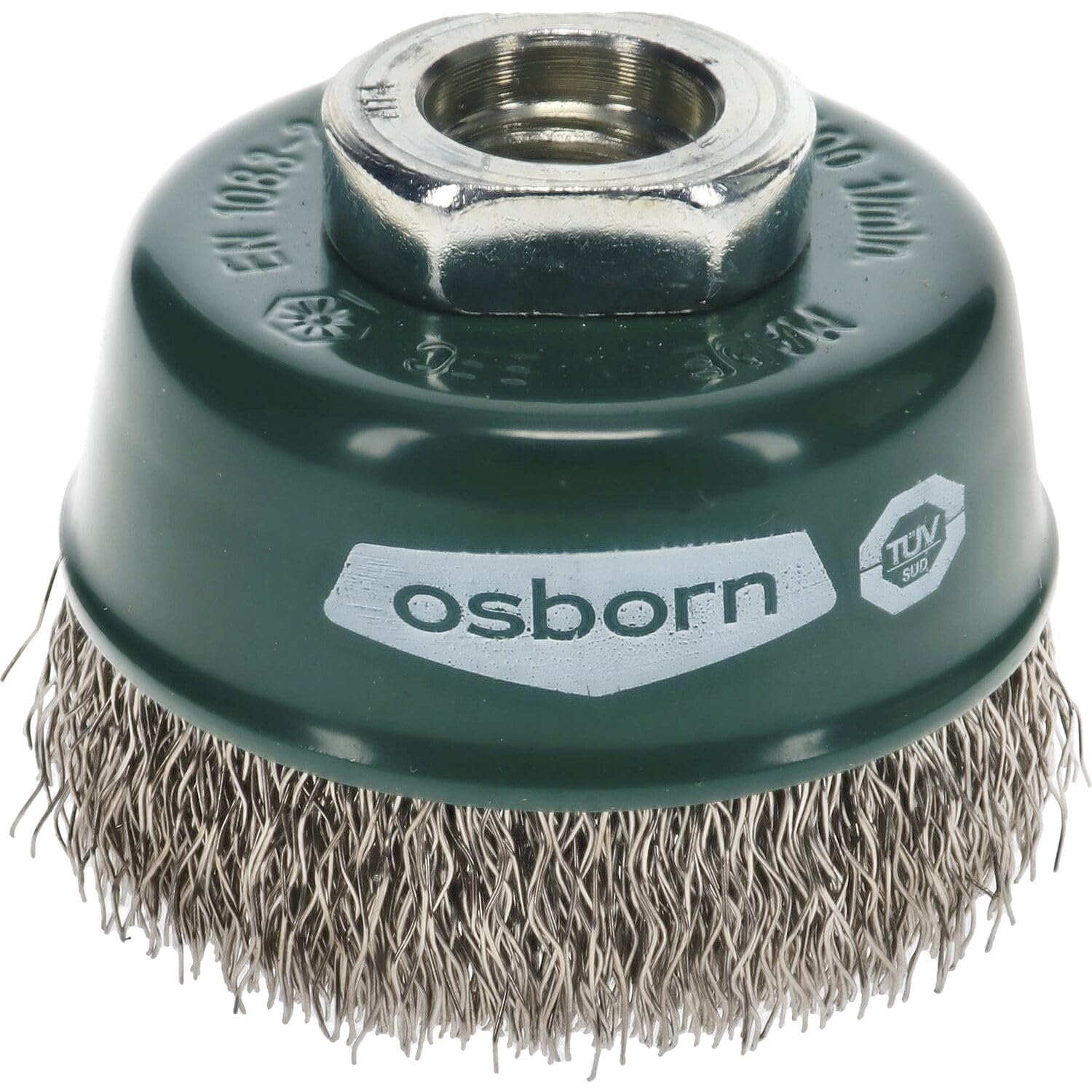 Osborn 0002613361 - Cepillo taza inox de alambre ondulado con tuerca M14 y filamento Ø 0.30 mm (60x20)