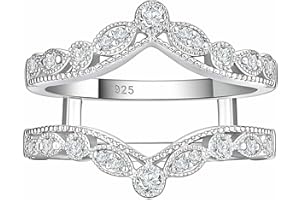 SHELOVES JEWELRY SHELOVES Vintage Style Ring Enhancers for Engagement Ring Adjustable Wedding Bands 925 Sterling Silver 5-10