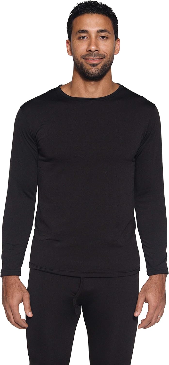1 & 3 Pack: Men's Ultra-Soft Long Sleeve Crew Neck Thermal Shirt – Fleece Lined Compression Baselayer Top Underwear at  Men’s Clothing store