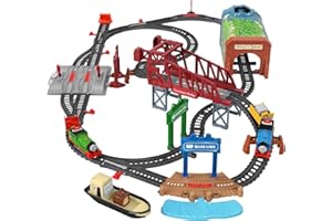 Thomas & Friends Talking Thomas & Percy Toy Train & Track Set, Motorized Engines with Sounds & Phrases for Preschool Kids Ages 3+ Years (Amazon Exclusive)