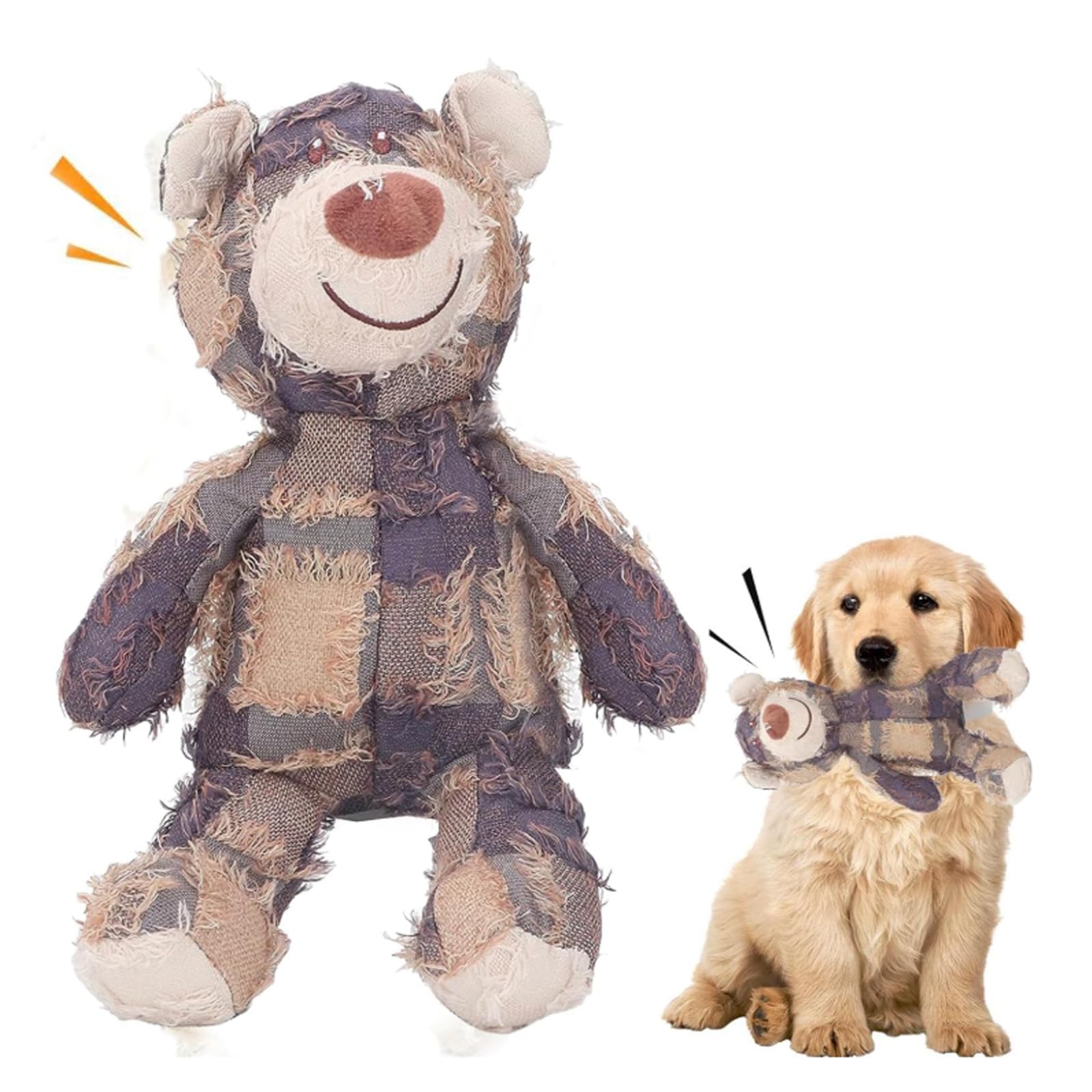 YREYBN Bear Dog Toys, Plush Dog Toy Bear, Soft Squeaky Dog Chew Toys, Dog Toys For Chewers, Dogs Teddy Toy For Pets