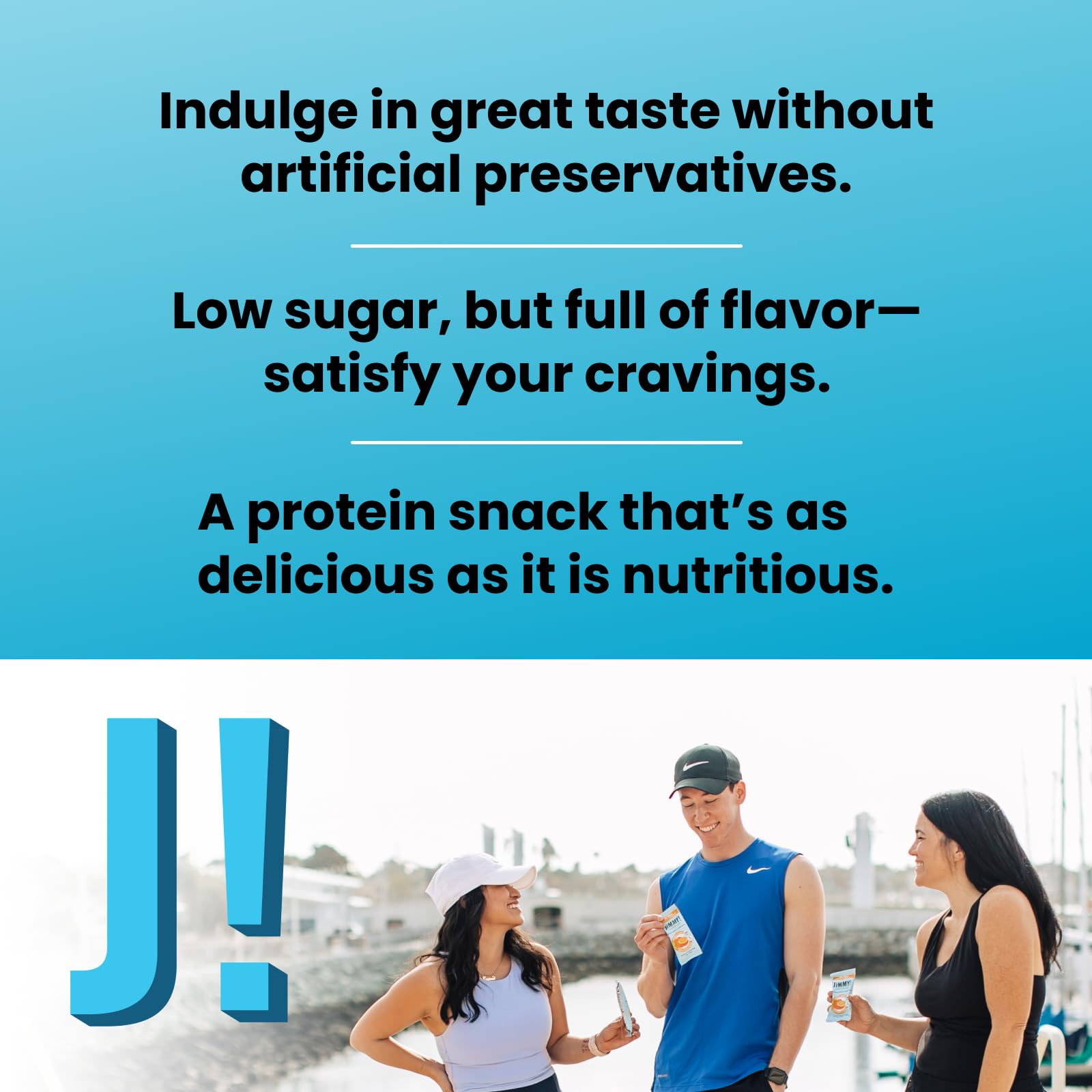 JiMMYBAR! - Cookies N Cream Protein Bars 19g Protein Bar - 7g Low Sugar - 12 Count - 58g Health Bars - Functional Snack with Real Food Ingredients - Hand-Drizzled Chocolate - Made With Real Peanuts