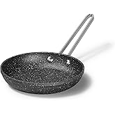 Starfrit The Rock 16cm (6.5") Non-Stick Egg Fry Pan - Durable Forged Aluminum - Oven Safe - PFOA Free - Easy to Clean - Black