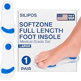Silipos SoftZone 4015 Full Length Foot Insole - Large, Latex-Free, Hypoallergenic Multi-Density Silicone Foot Cushion