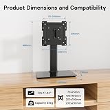 BONTEC Universal Swivel TV Stand 17-43 inch Height Adjustable Pedestal view 6