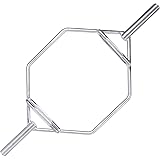 CAP Barbell Olympic Hex Bar, Trap Bar, Shrug Bar, Deadlift Bar with Combo Grips, Chrome