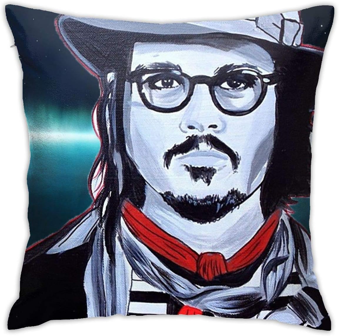 XINPULONG Johnny-Depp Pillow Case Generalduty Casual Multicoloured Pillowcase Size 18 X 18 Inch