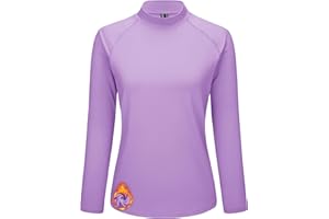 MAGCOMSEN Women's Mock Turtleneck Base Layer Shirt Fleece Thermal Underwear Fall Winter Long Sleeve Running Undershirt