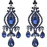 EVER FAITH Austrian Crystal Rhinestone Vintage Style Teardrop Dangle Chandelier Earrings