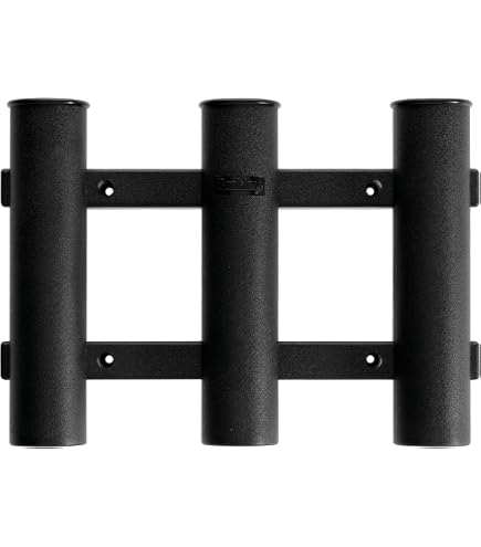 Berkley Boat Rod Holder, Sturdy Polypropylene Construction, Adjustable and Mountable for Ultimate Convenience, Offers Variety of Angled Positions, Sleek Black Design (Pack of 4) : Sports & Outdoors