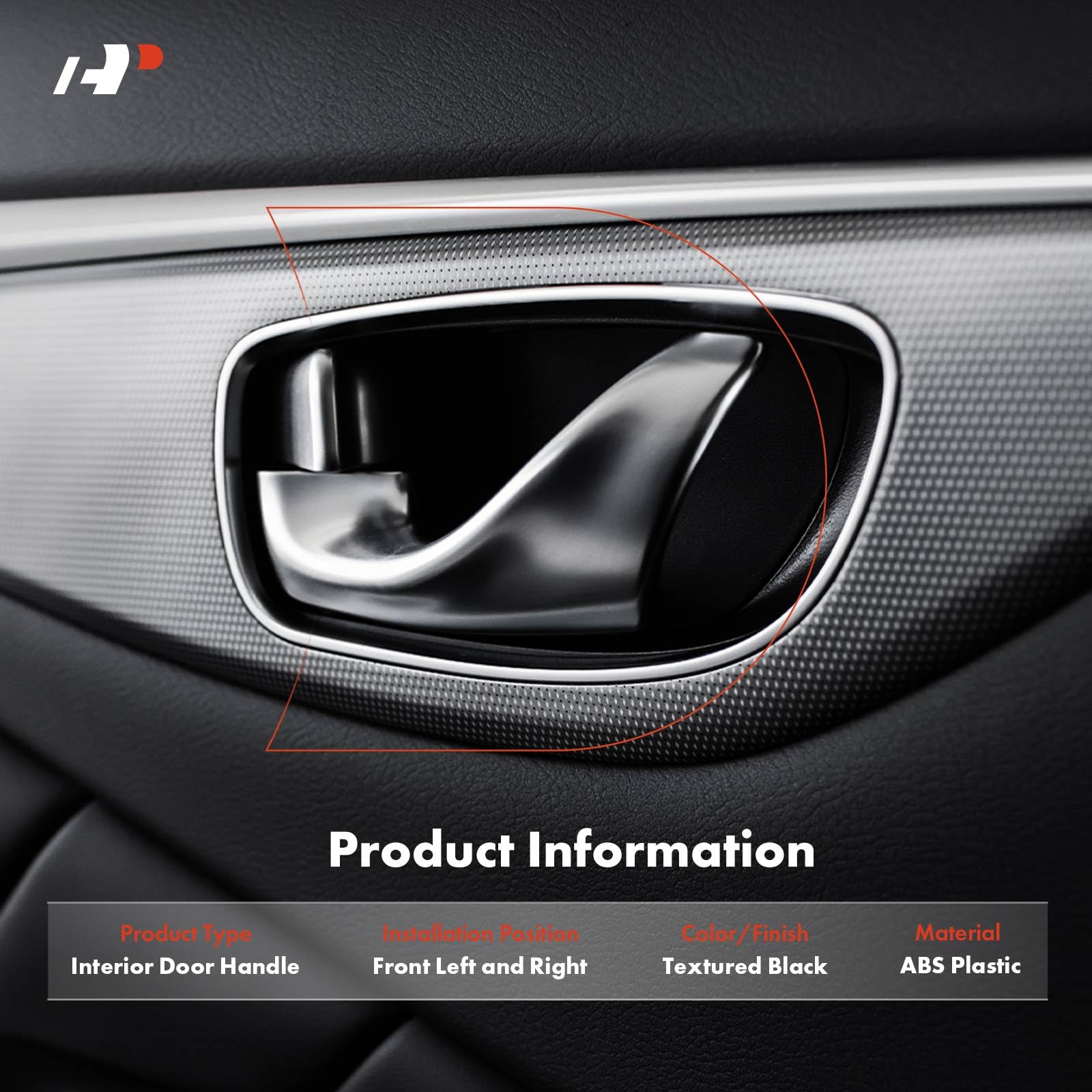 Condition photo showing New/Like New for a-premium inside interior door handles compatible with hyundai elantra 2009 2010 2011 2012, black, 2