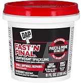 DAP Fast 'N Final Lightweight Spackling, White, 8 Oz (7079812140)