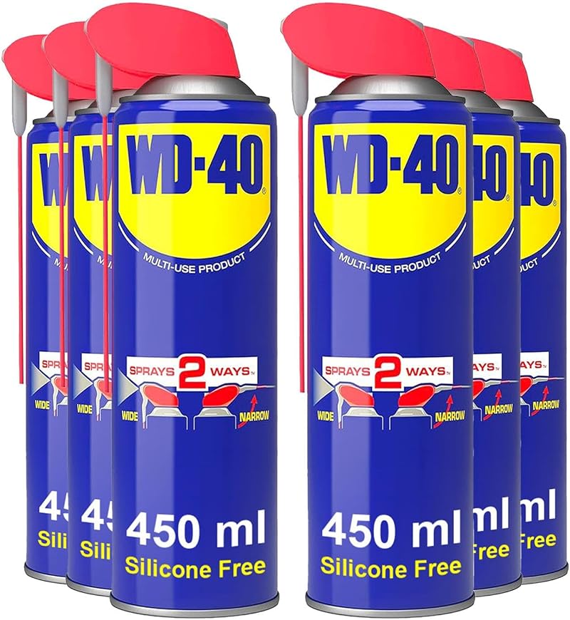 WD-40 Smart Straw 6 Pack 450ml Multi-Use Lubricant & Rust Inhibitor