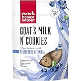 The Honest Kitchen Whole Grain Goat&rsquo;s Milk N&rsquo; Cookies Dog Treats, Blueberry &amp; Vanilla Recipe, Training Treats for Dogs, Crunchy Biscuits for Digestive Health Support, 8 oz Bag