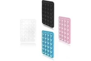 Yuibthr 4 Pack Silicone Suction Phone Case Mount for Hands-Free Selfies & Videos, Suction Cup Phone Holder, Universal Case Ba