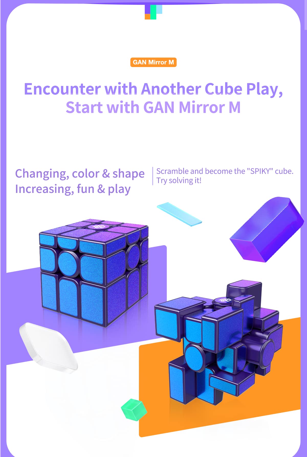 Mua HELLOCUBE GAN Mirror M Speed Cube UV Coated Stickerless 3x3 2022 ...