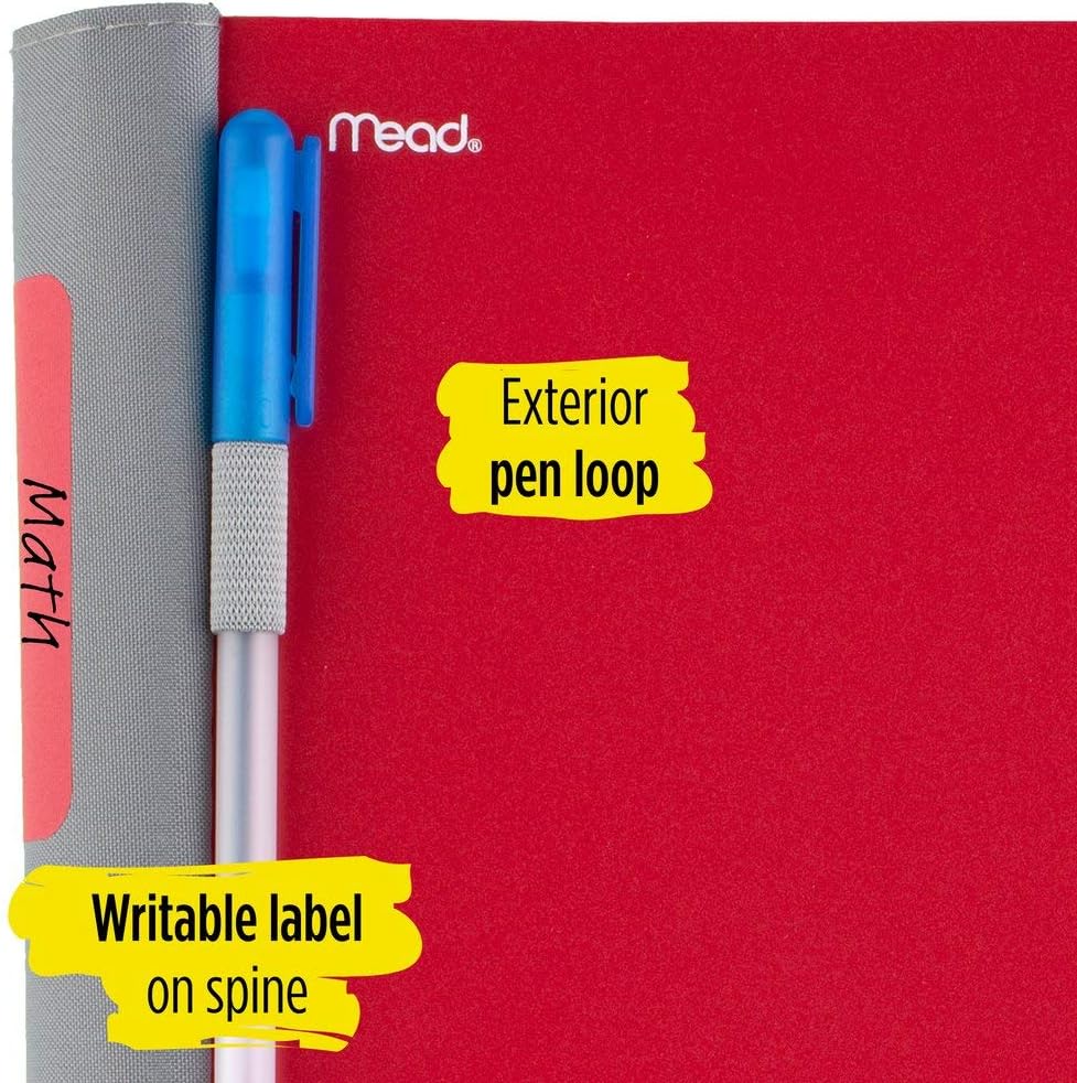 Five Star Advance Spiral Notebook, 5 Subject, College Ruled Paper, 200 Sheets, 11 x 8-1/2 inches, Red (73146) : Office Products