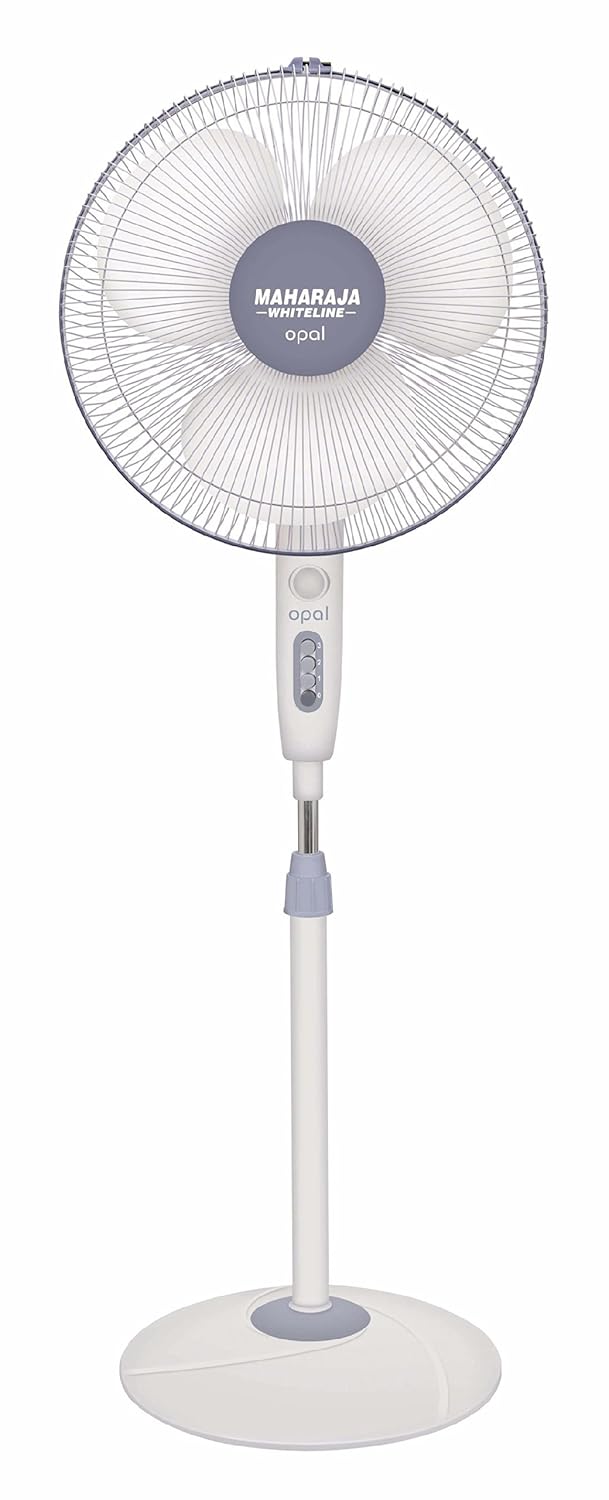 Buy Maharaja Whiteline Opal 55-Watt Pedestal Fan (Grey and White) Online at  Low Prices in India - Amazon.in