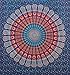 Popular Handicrafts Tapestry Wall Hanging Hippie Mandala Bohemian Hippy Psychedelic Intricate Floral Design Indian Tapestries Bedspread 84 x 90 Inches (215cm x 230cm) Red Yellow
